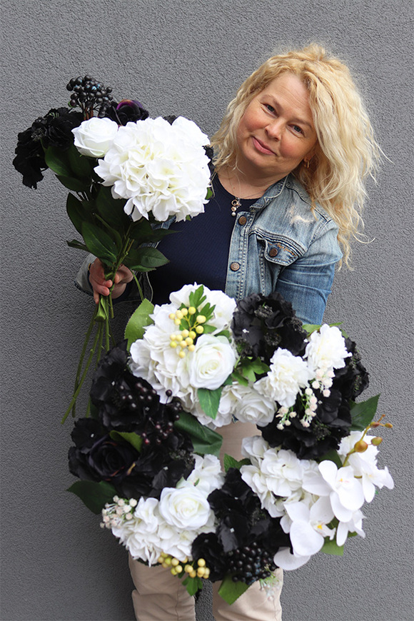 Black&White, elegancki bukiet do wazonu