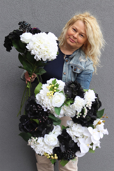 Black&White, elegancki bukiet do wazonu