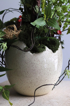 OD RĘKI Wiejska Wiosna, stroik wielkanocny z kurami, wys.50cm