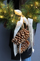 Simple Christmas, komplet dekoracji świątecznych, wianek + girlanda