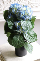 doniczkowa hortensja Niebiesko-Zielona, wysokiej jakości sztuczne kwiaty