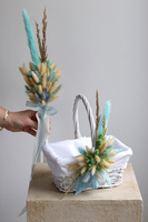 Drattena, komplet dekoracji wielkanocnych. koszyczek & palemka, wys.23/50cm