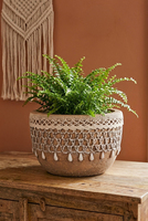 Boho House, ceramiczna osłonka na kwiaty Boho