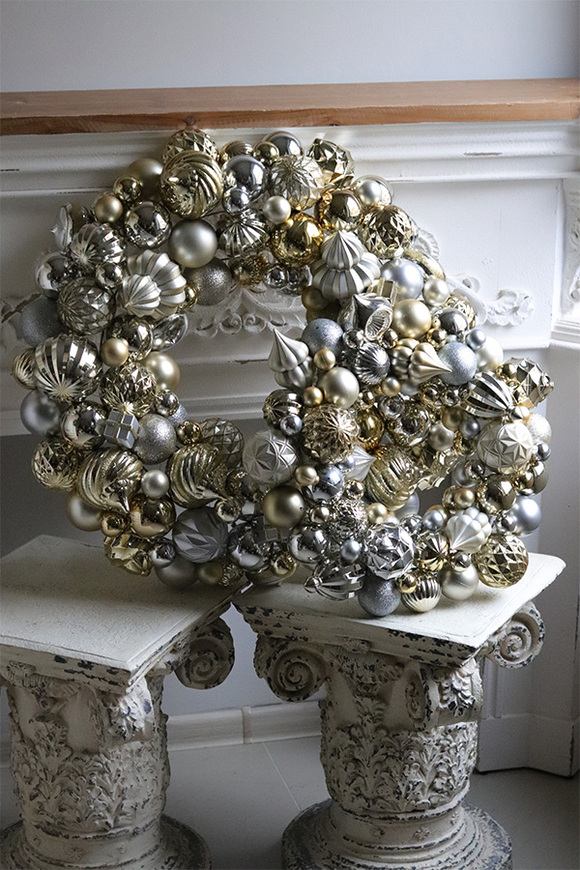 wianek bożonarodzeniowy Bombki Maxi Gold