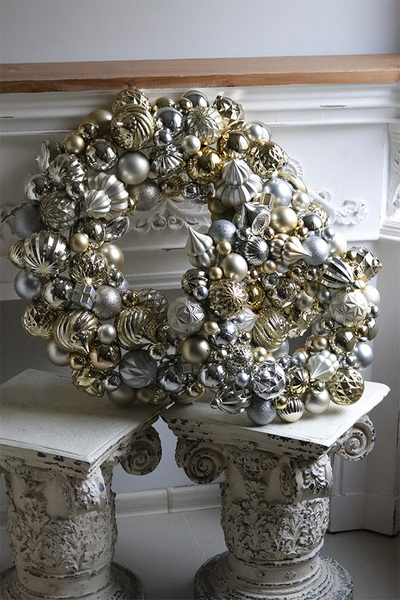 wianek bożonarodzeniowy Bombki Maxi Gold