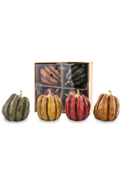 Autumn, dekoracyjne dynie komplet 4 szt., wym.11x9x9cm