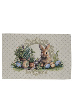 Bunny&Lavender Palace, wielkanocna podkładka gobelinowa, 45x35cm