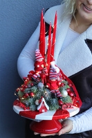 Lollypop Mini, adwentowy stroik LED na paterze