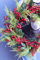 Czerwień Świąteczna, świąteczny wianek dekoracyjny