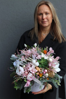 Pudrove Święta 2, welurowy flowerbox świąteczny