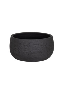 Hemeria, okrągła osłonka donica misa, antracyt, wym.14x29cm