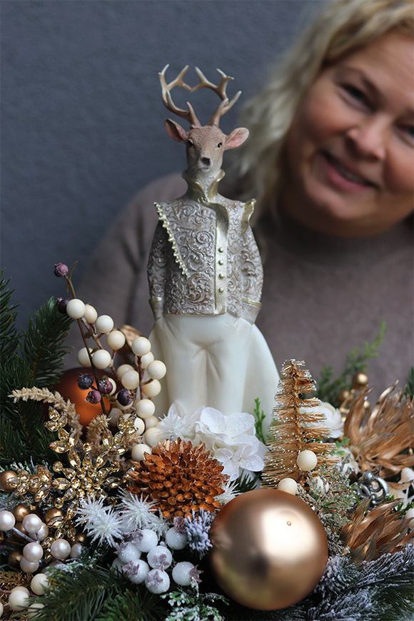 Renifer Deluxe, flowerbox świąteczny