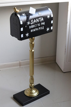 Santa Black, skrzynka na listy do Świętego Mikołaja, wys.70cm