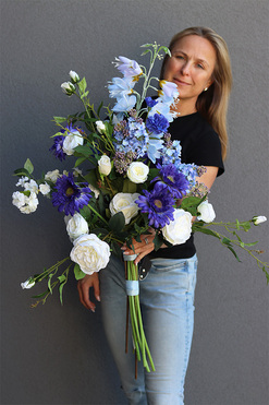 Blue Berry, bukiet kwiatów do wazonu, dł.92cm   