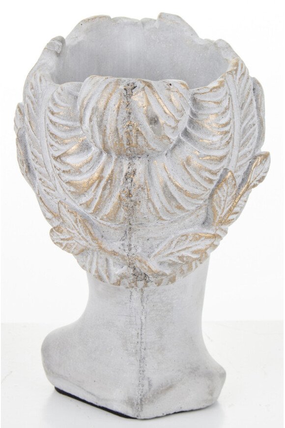 cementowa osłonka / donica, Kobieta H, wym.16.5x12.5x11cm