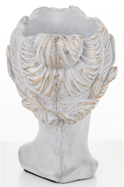 cementowa osłonka / donica, Kobieta H, wym.16.5x12.5x11cm