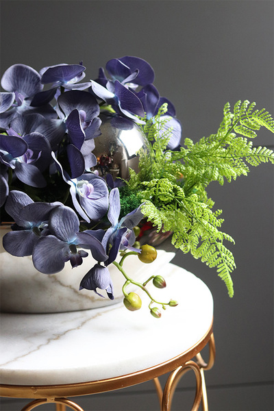 dekoracyjna dekoracja ze storczykiem, Dekoria Granat&Silver