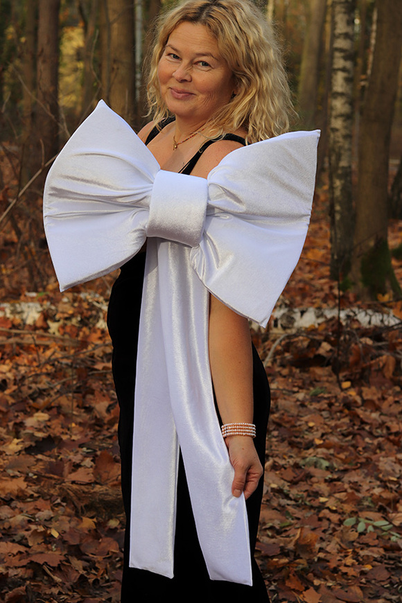 Velvet Papillon, welurowa kokarda pluszowa XL