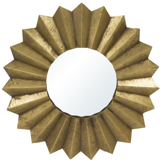 Golden Sun, stylowe lustro w ramie w kolorze starego złota, wym.55.5x4cm