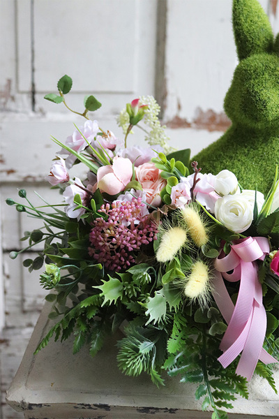 kompozycja wielkanocna, Zając na Łące, wym.32x46cm