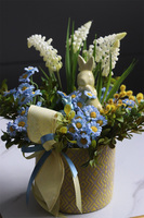 Little Yellow, stroik wielkanocny z zajączkiem