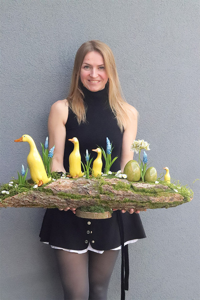 Kaczuszki, stroik wielkanocny z kaczkami