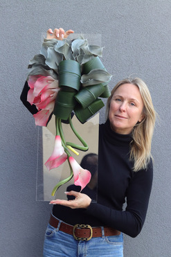 Clear Design Aligia, dekoracja nagrobna na transparentnej podstawie, wym.70x25cm