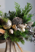 Kokarda Beż, świąteczny stroik w kokardzie