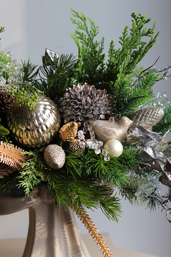 Kokarda Beż, świąteczny stroik w kokardzie