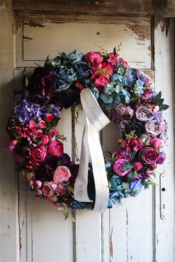 duży nagrobny wieniec, Caryca Santana, śr.74cm