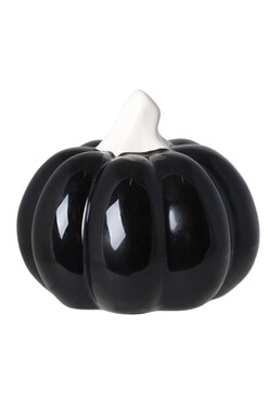 Pumpkin Black, dekoracyjna dynia ceramiczna, duża, wym.12.5x13cm