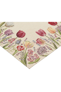Tulipany, obrus gobelinowy serweta, 98x98cm
