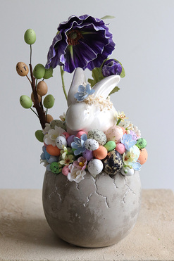 Umbrela Bunny, stroik wielkanocny z zajączkiem, wys.32cm