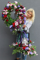 Marassi 2, komplet dekoracji nagrobnych, wieniec + lampion