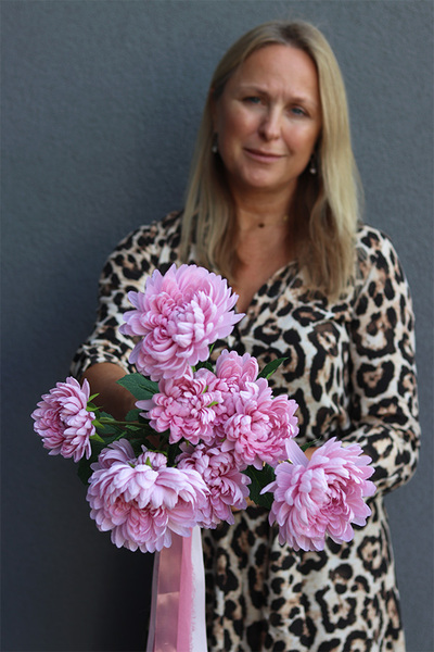 Chryzantema Memory, bukiet chryzantem, różowe