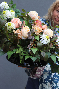 Cappuccina, kompozycja nagrobna w naczyniu, dł.80cm