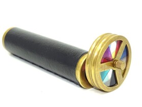 mosiężny Kalejdoskop Retro, dł.18cm