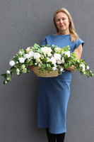 Golderita Laos, kompozycja w ceramicznej łódce