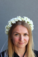 wianek na głowę z białych kwiatów Belle Felice, rozmiar uniwersalny