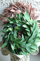 Wrzosowisko Green, dekoracyjny wianek z liści i traw