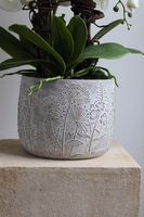 Modern Meadow, stylowy storczyk w doniczce ze wzorem