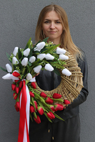 Majówka, wianek patriotyczny na drzwi