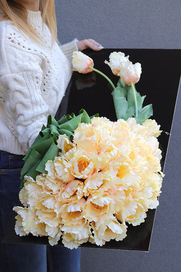 Tulippo New Design Peach 2, komplet dekoracji nagrobnych