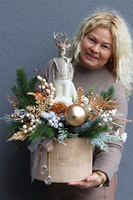 Renifer Deluxe, flowerbox świąteczny