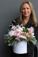 Pudrove Święta 2, welurowy flowerbox świąteczny