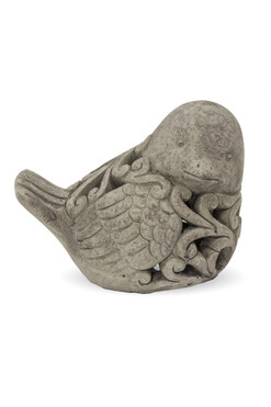 Cirrus Bird B, dekoracyjna betonowa figurka, wym.13x14x10cm