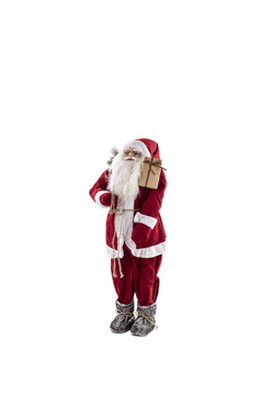 Santa, bożonarodzeniowa figurka miękki stojący Mikołaj, wys.120cm
