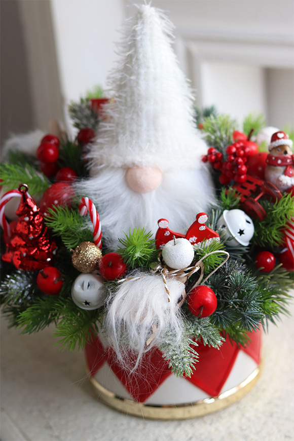 Skrzat Lollypop, świąteczny stroik w bębenku