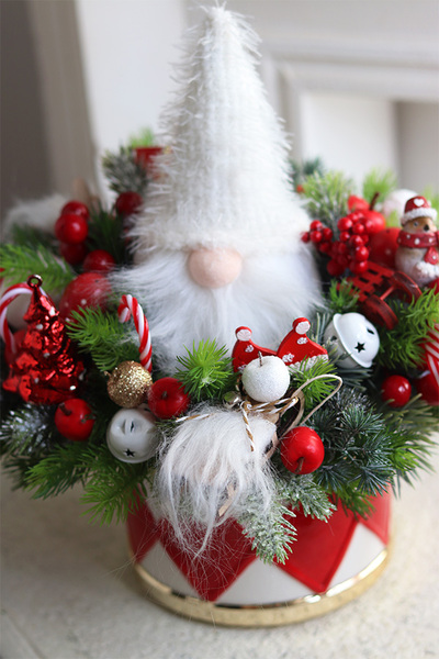 Skrzat Lollypop, świąteczny stroik w bębenku