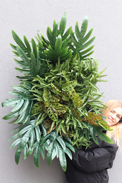 Sopot Cocktail Bar, ścianka jednostronna ze sztucznych roślin